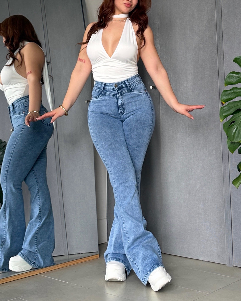 FLARE JEANS AURORA - CELESTE