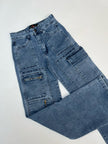 CARGO JEANS ROMA - CELESTE