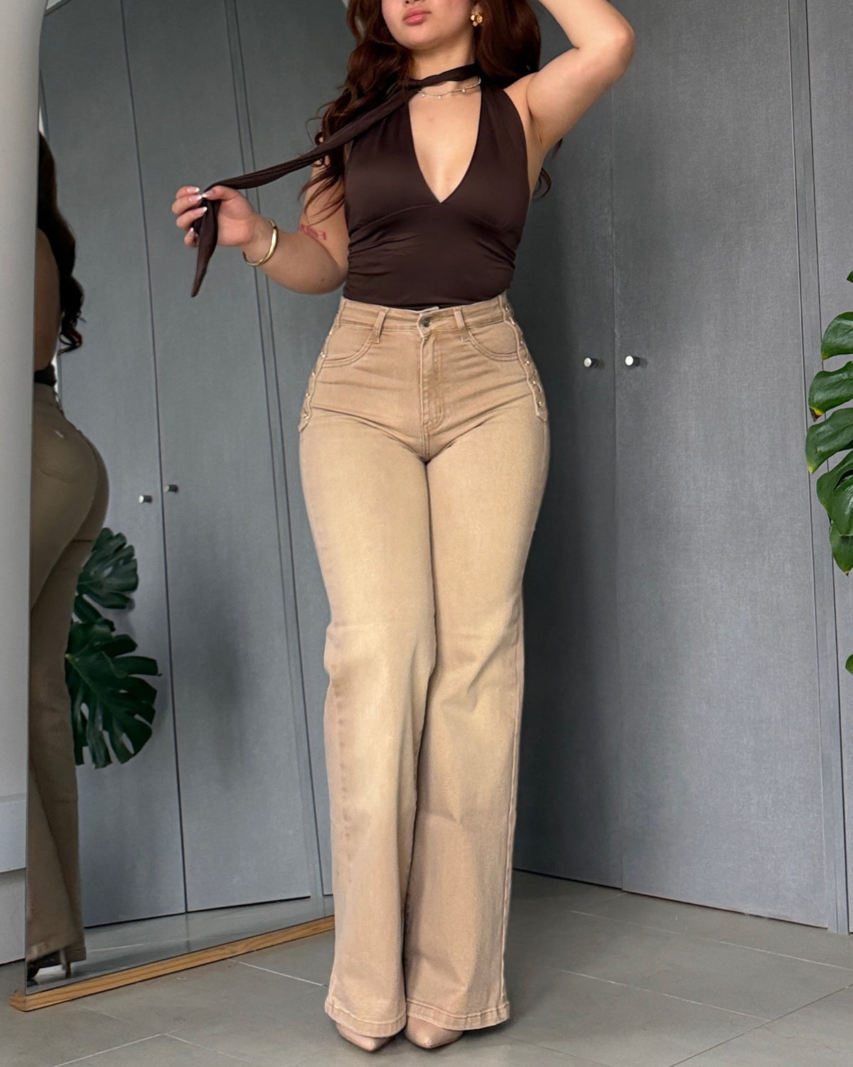 WIDE LEG BALI - BEIGE