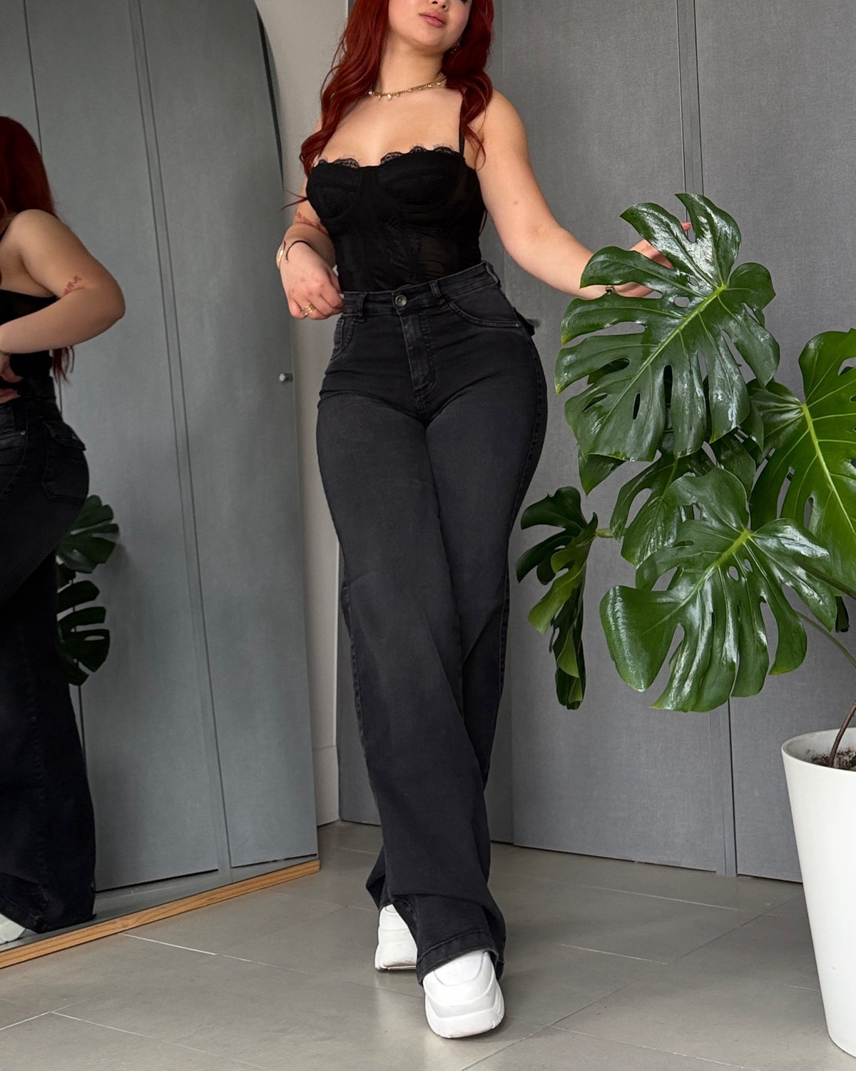 WIDE LEG ZAIRA - NEGRO TENUE