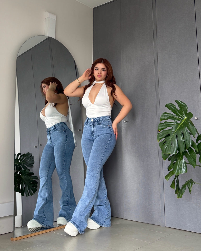 FLARE JEANS AURORA - CELESTE