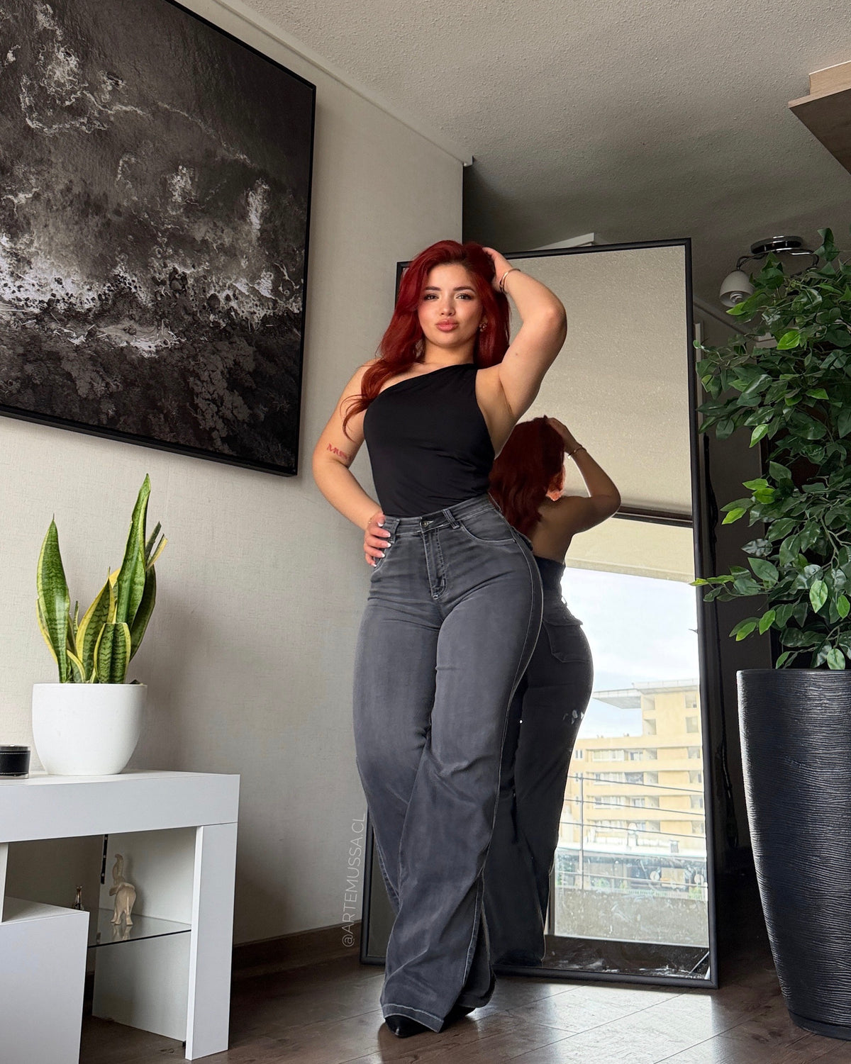 WIDE LEG ZAIRA - GRIS