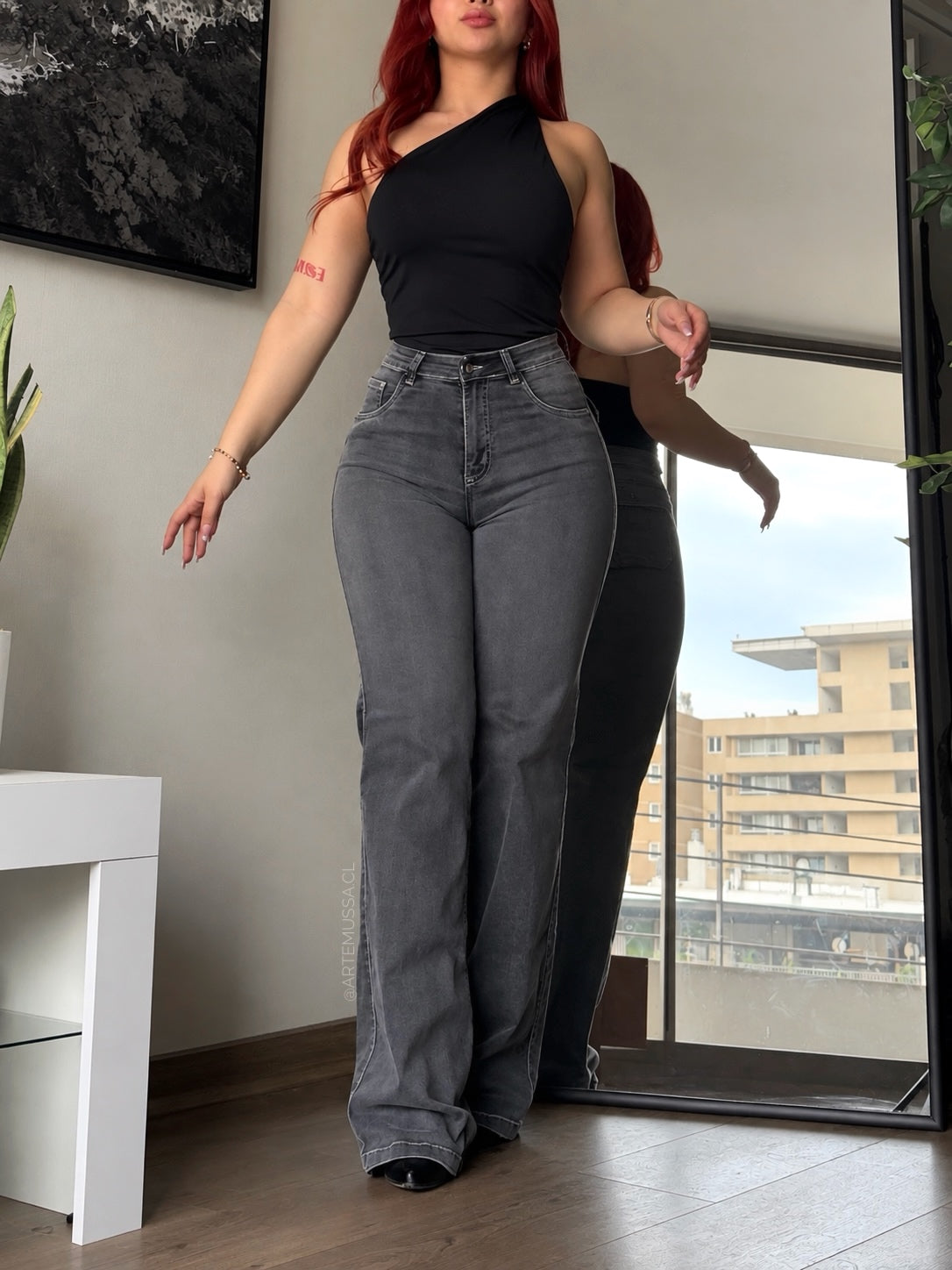 WIDE LEG ZAIRA - GRIS