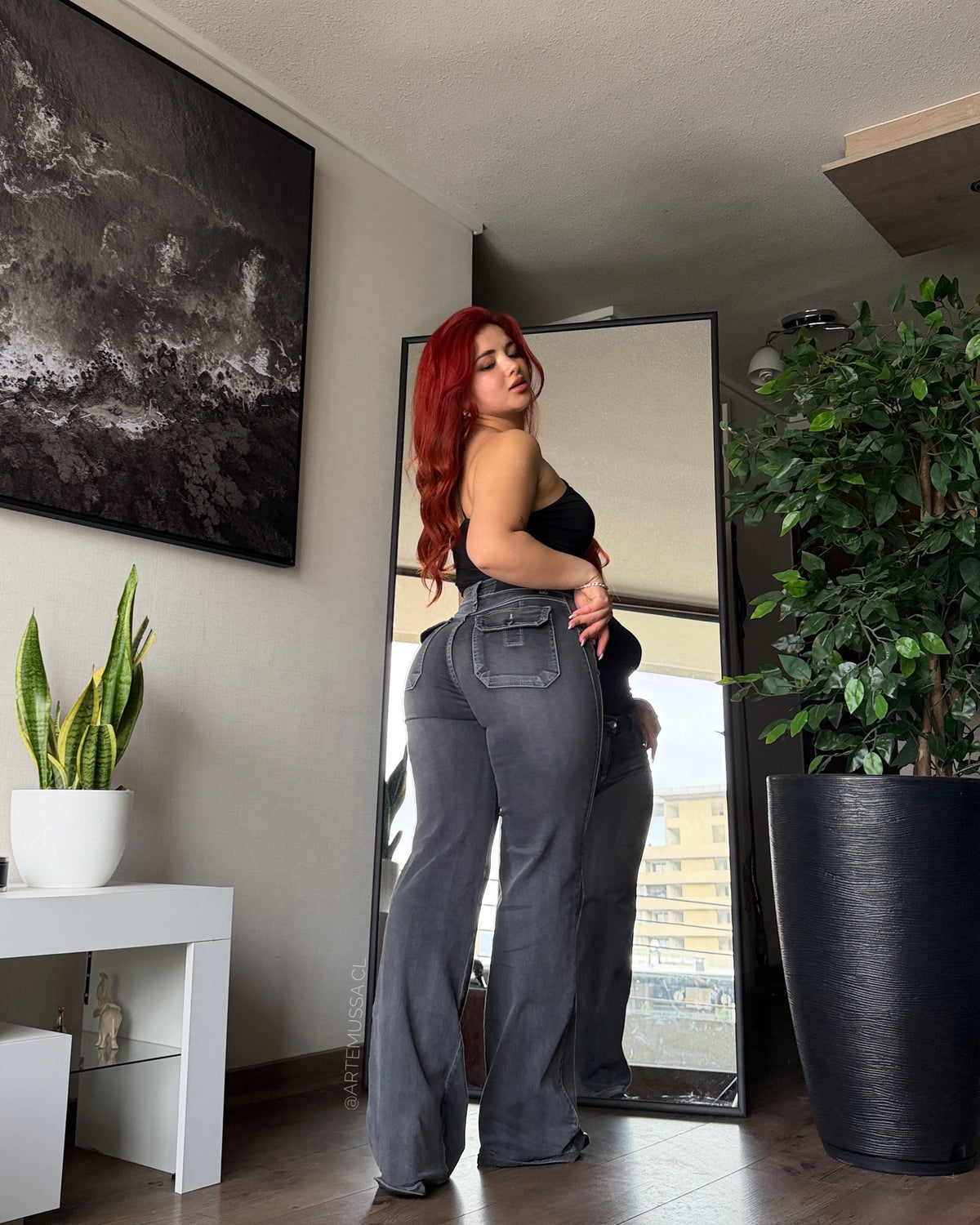WIDE LEG ZAIRA - GRIS