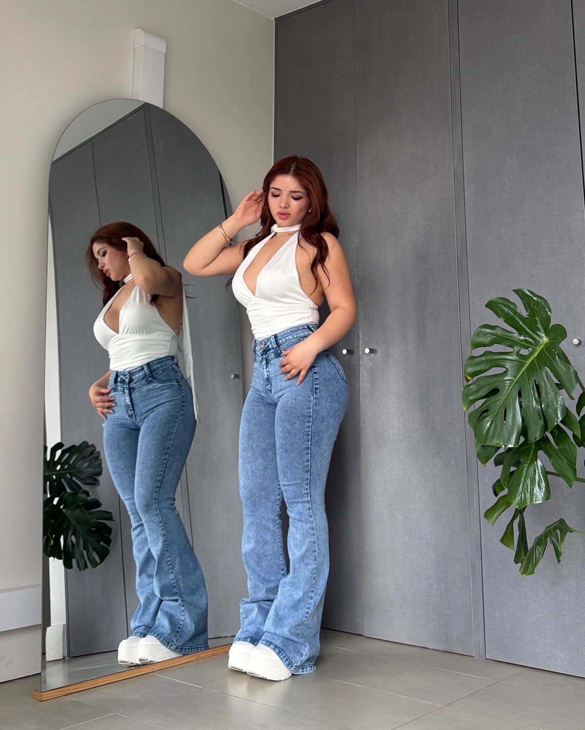 FLARE JEANS AURORA - CELESTE