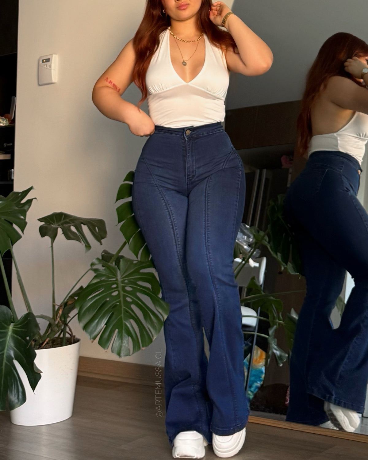 FLARE JEANS SELENE -AZUL