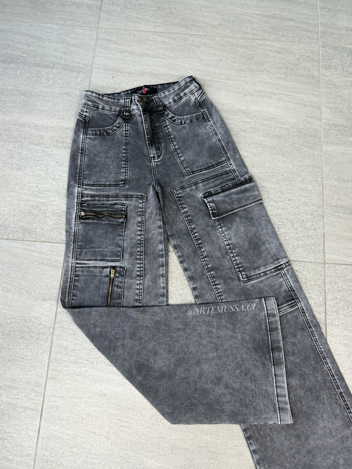 CARGO JEANS ROMA - GRIS
