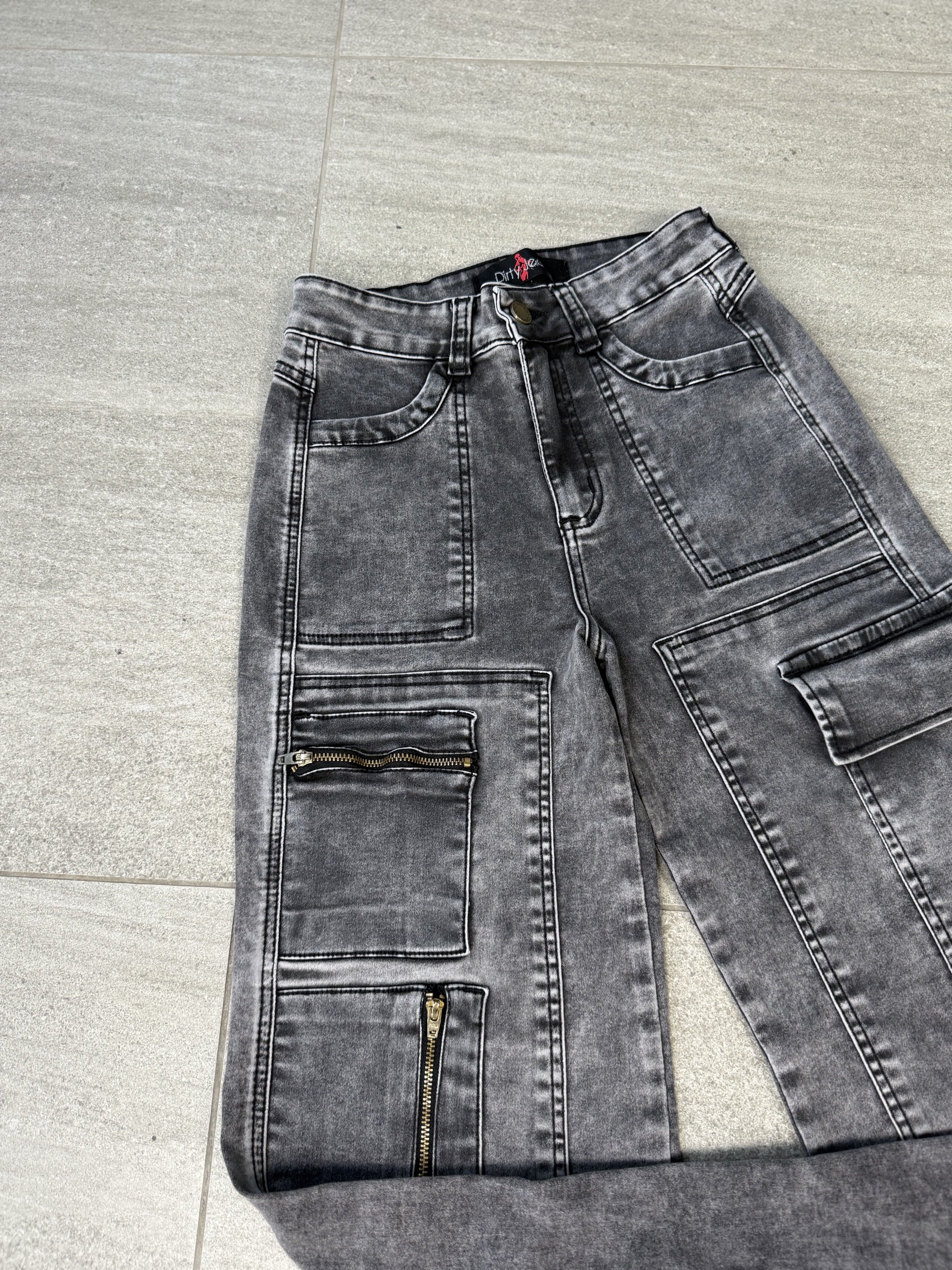 CARGO JEANS ROMA - GRIS