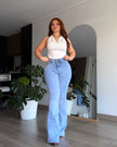 FLARE JEANS ADARA - CELESTE CIELO
