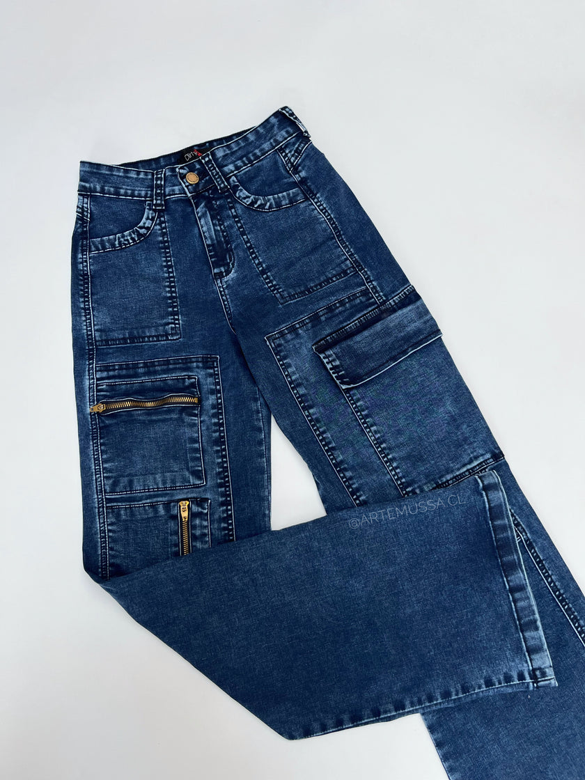 CARGO JEANS ROMA - AZUL