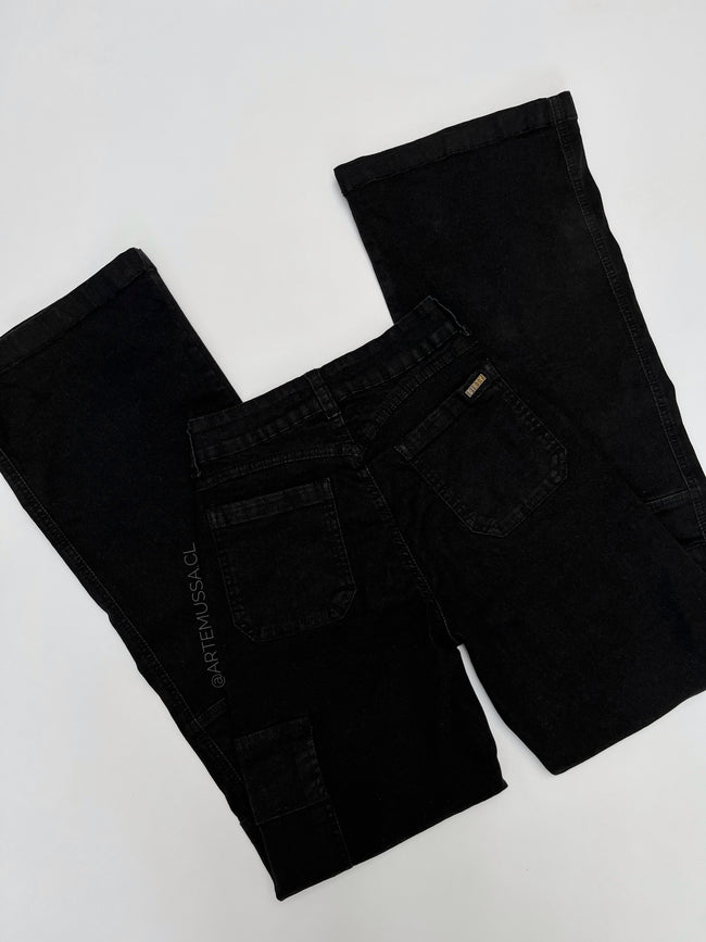 CARGO JEANS ROMA - NEGRO
