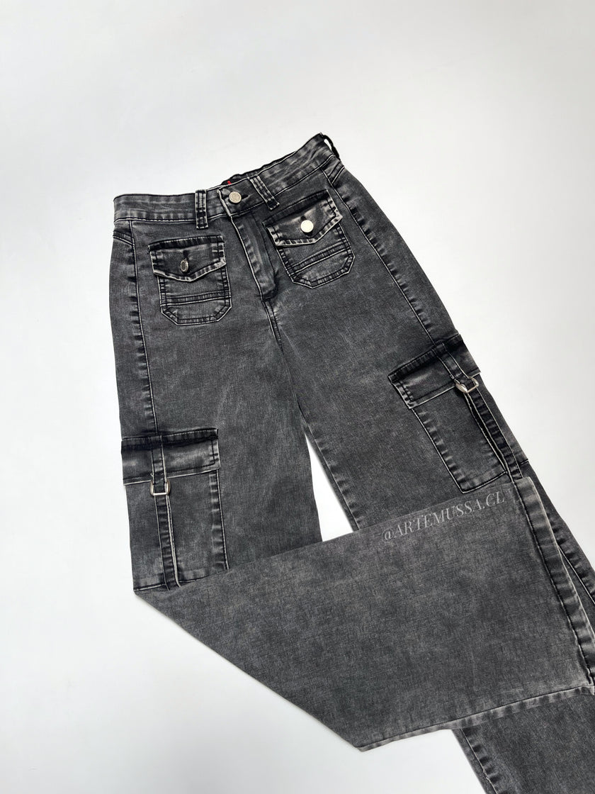 CARGO JEANS MADRID - GRIS