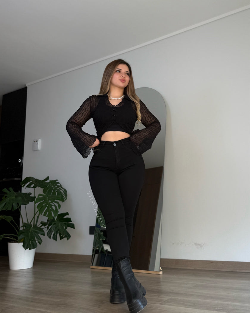 SKINNY JEANS LISBOA - NEGRO