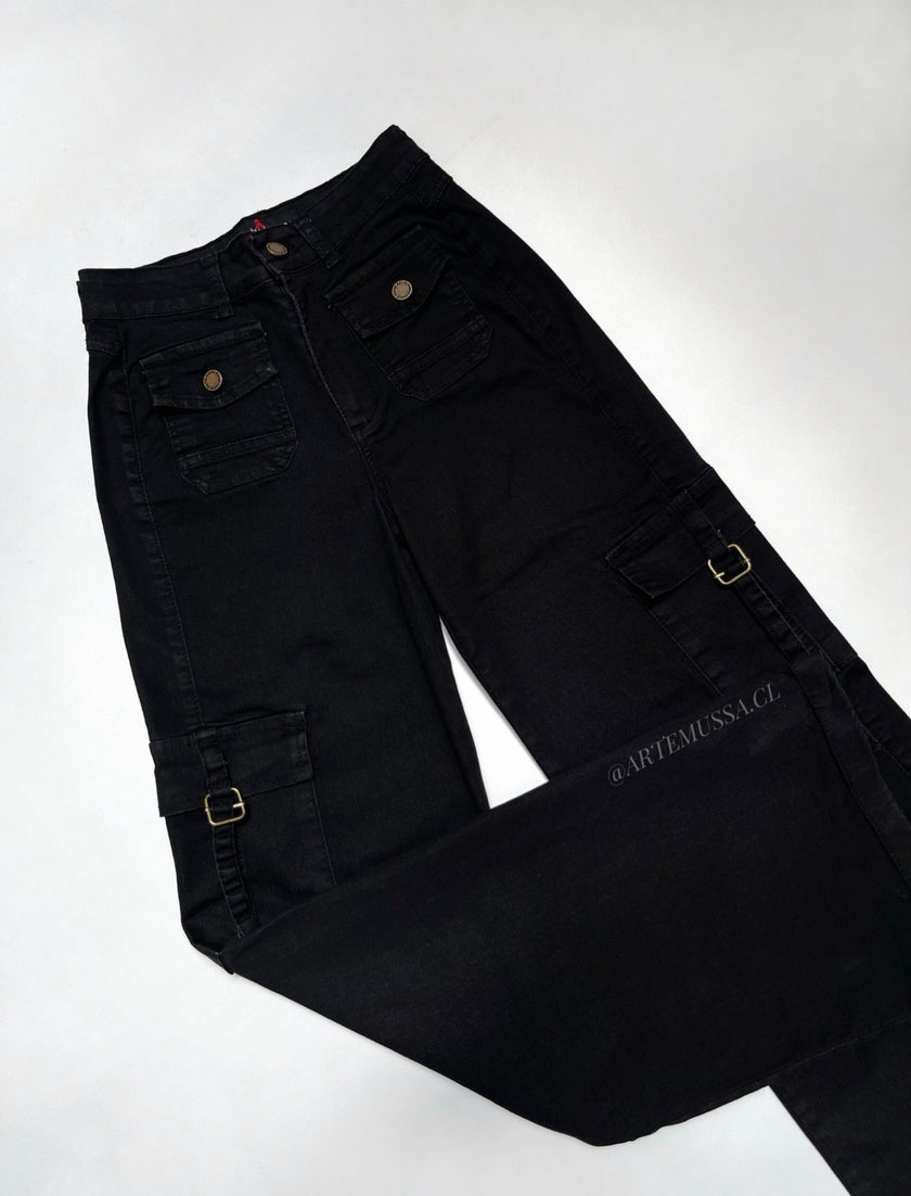 CARGO JEANS MADRID - NEGRO