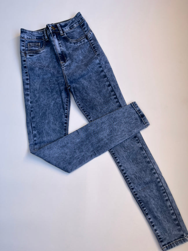 SKINNY JEANS DALAS - CELESTE JASPEADO