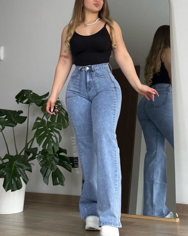 WIDE LEG GRECIA - CELESTE