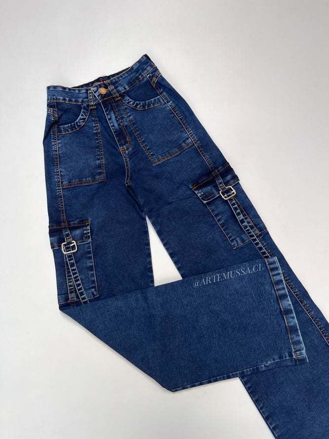 CARGO JEANS PARIS - AZUL