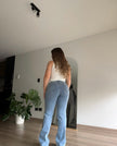 WIDE LEG TIRO MEDIO - CELESTE