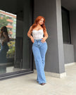 WIDE LEG MUSSA - CELESTE