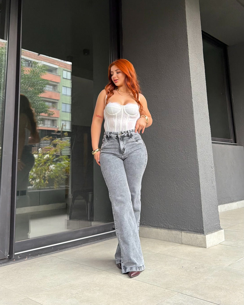 WIDE LEG MUSSA - GRIS