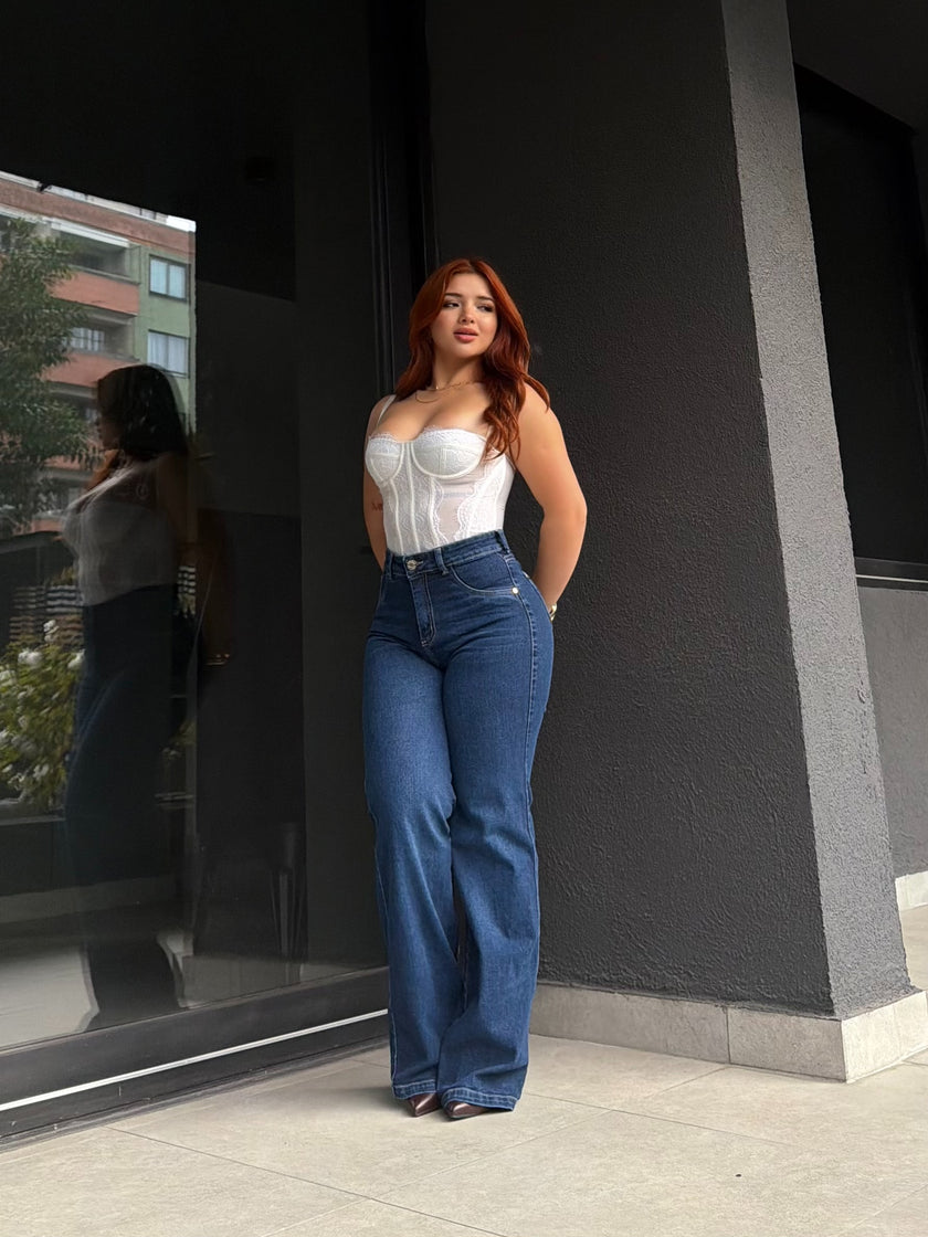 WIDE LEG MUSSA - AZUL