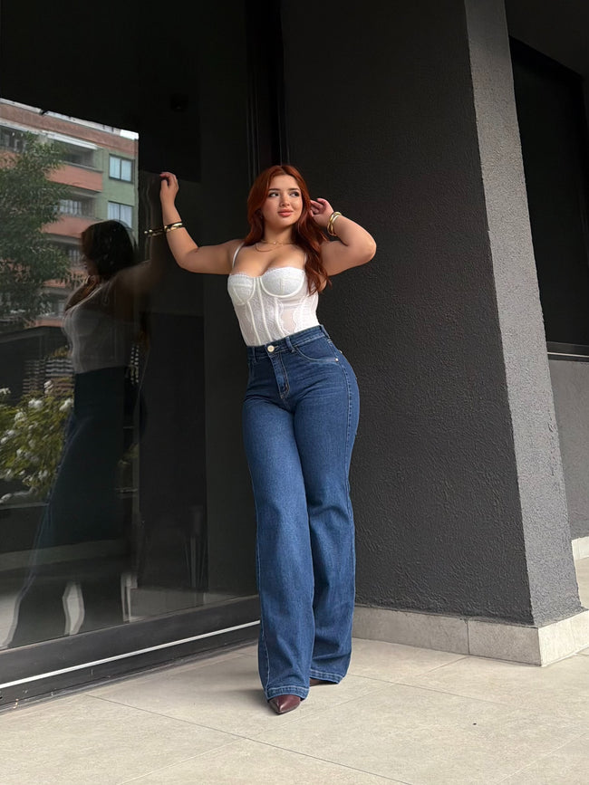 WIDE LEG MUSSA - AZUL