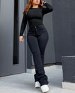 FLARE JEANS KELY - NEGRO